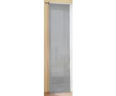 Gardinenbox Preisgünstiger Flächenvorhang Schiebegardine, transparent, unifarben, mit Zubehör, 245x60, Grau, 85589