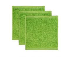 möve Superwuschel Seiftuch 30 x 30 cm aus 100% Baumwolle, peridot 3er Set
