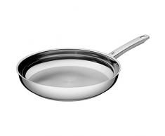 WMF Profi Bratpfanne 28 cm, Cromargan Edelstahl unbeschichtet, Induktion, spülmaschinengeeignet, backofenfest