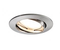 Paulmann 938.43 Premium EBL SmartCoin BLE Tunanble White schwenkbar LED 4,5W 2700K-6500K 230V 51mm Eisen gebürstet 93843 Spot Einbaustrahle Einbauleuchte