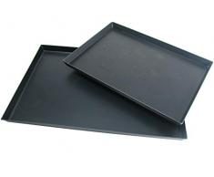 Pentole Agnelli Auflaufform rechteckig aus Blech Blau, Dicke 0.8 cm, Schwarz 50x35x3 cm schwarz