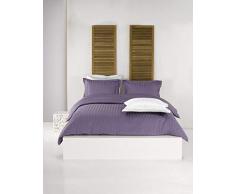 De Witte Lietaer BettwÃ¤sche Zygo Bettbezug + 2Â KissenbezÃ¼ge mit Lenkrad gekÃ¤mmte Baumwolle Lavendel 260Â x 220Â cm