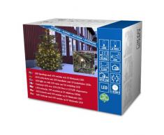 Konstsmide 3612-140 Micro LED Lichterkette / für AuÃen (IP44) / 24V AuÃentrafo / 120 warm weiÃe Dioden / 15 funkelnde Dioden / schwarzes Kabel