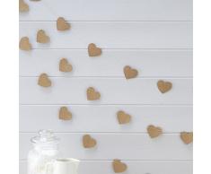 Ginger Ray Kraft Herz Wimpelkette backdrop-5 Meter