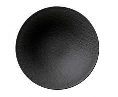 Villeroy & Boch Manufacture Rock Schale, 28,4 cm, Premium Porzellan, Schwarz