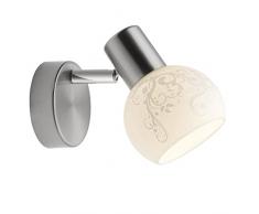 Brilliant Wandleuchte Wandspot Bona 40 Watt nickel/weiß