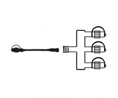 Best Season 490-31 System 24 LED-Cabel 3 m - Extra & System 24LED E-Connector Extra, 3 Anschlüsse, outdoor, Vierfarb Karton 490-20