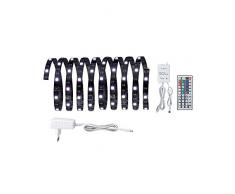 Paulmann 704.30 Function YourLED ECO Basisset 3m RGB 14,5W 230/12V Niedervolt 24VA Schwarz Kunststoff 70430 LED Lichtband Lichtstreifen Lichtschlauch