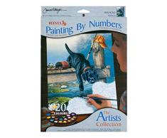 Reeves Artist Wellen Malen nach Zahlen, Malpappe, Mehrfarbig, 22x30x1.8 cm