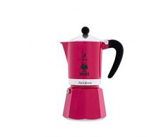 Bialetti Rainbow Espressokocher, Aluminium, fuchsia, 6 Tassen