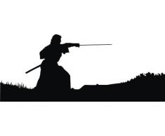 Indigos 4051719955699 Wandtattoo MD349 Samurai Legend 96 x 39 cm, bunt farbig