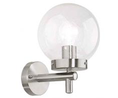 EGLO Außenwandleuchte mit Kugelkugeln aus GlasVigo, Edelstahl