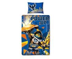 LEGO Nexo Ritter Power Panel Print Bettbezug-Set, Polyester-, Mehrfarbig, Single