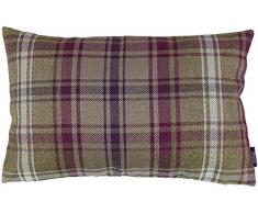 McAlister Textiles Angus | Kissenbezug für Sofakissen in Maulbeere Violett | 50 x 30cm | gewobenes Kariertes Tartan-Muster | Deko Kissenhülle für Sofa, Bett, Couch im Schottenkaro