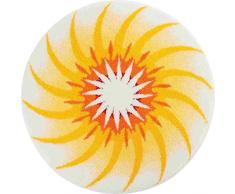 Grund Badteppich 100% Polyacryl, ultra soft, rutschfest, ÖKO-TEX-zertifiziert, 5 Jahre Garantie, WEG DES LICHTES, Badematte 100 cm rund, gelb