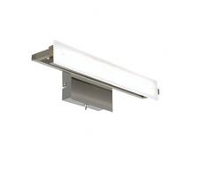 WOFI Wandleuchte, Metall, Integriert, 16 W, Nickel matt/Chrom