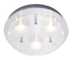 Brilliant Stars Wand und Deckenleuchte, 3-flammig, G4, 3 x 10 W / 120 lm, 2800 K, Metall / Kunststoff, eisen / transparent G93832 / 13