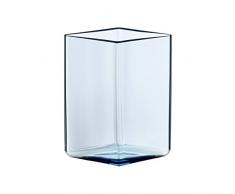 Iittala Ruutu Vase, transparent blau, 115x140mm