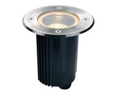 SLV DASAR 80, Outdoor Bodeneinbaustrahler, GU10, Edelstahl