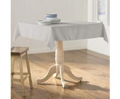 LA Tischdecke, Leinen, Polyester, Popeline, quadratisch Casual 58 x 58 hellgrau