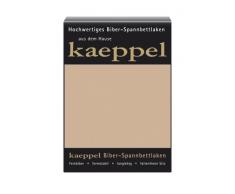 Kaeppel L-016745-74L1-UAKB Biber Spannbettlaken 100 x 200 cm, Farbe: Sand