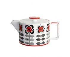 Fairmont Main, 1, Teekanne, verglastes Porzellan, Stockholm, Rot