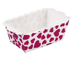 Zenker Mini-Backförmchen Herz 9x5x3,5cm 8 Stück in weiß/rot, Karton, 9 x 5 x 3.5 cm, 8-Einheiten