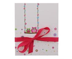 Goldbuch Fotobuch/Leporello, Eule, Komplett faltbar, 15,5 x 19 cm, 6 weiße Seiten Fotokarton, Laminierter Kunstdruck, Weiß, 68043