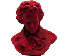 Kare Design Deko Objekt Composer Flock, Deko Skulptur in der Farbe Rot, auffällige Büste in Dunkeltor, (H/B/T) 43,5x39,2x23,3cm