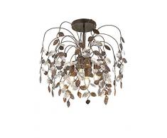 Trio Leuchten 610300428 Napoli A++ to E, Deckenleuchte, Metall, E14, rostfarben Antik, 50 x 50 x 50 cm