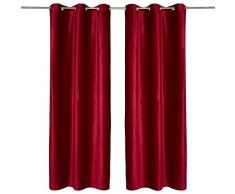 TOM TAILOR T-French Velvet Ösenschal, Polyester, Burgund, 135 x 245 cm