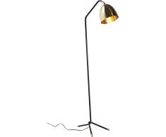 Kare Leuchte, Stahl, schwarz, messing, 33 x 31 x 142 cm