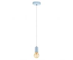EGLO YORTH-P Hängeleuchte Stahl 60 W, Pastell hellblau