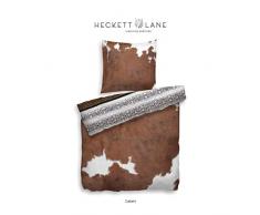 Heckett Lane Mako-Satin Wendebettwäsche Calbert 135x200 (80x80) Henna Brown