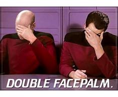 Ata Boy Star Trek Next Generation Sortiment 2 Magnete 6,4 x 8,9 cm für Kühlschrank und Schließfächer 2.5 x 3.5 Double Facepalm