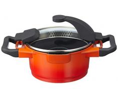 Berghoff Kochtopf mit Deckel, Aluguss, orange, 1.5 cm