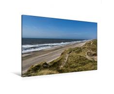 Calvendo Premium Textil-Leinwand 120 cm x 80 cm quer, Am Strand in Klegod | Wandbild, Bild auf Keilrahmen, Fertigbild auf echter Leinwand, Leinwanddruck Natur Natur