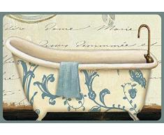 Schatzmix Badewanne- Badezimmer - Relax - Wanddeko Blechschild, 20x30 cm