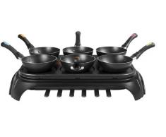 Tefal Wokparty Duo PY5828 Tischgrill mit kleinen Pfannen Gourmets & Woks, 1000 W, schwarz, Edelstahl und Kunststoff, 2 Stück, 24 Stück