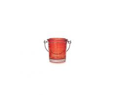 YANKEE CANDLE 1306105 Windlicht, Glas, Rot, One Size