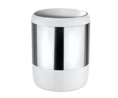 WENKO 21279100 Kosmetikeimer Loft - mit Schwingdeckel, Fassungsvermögen 6 L, Edelstahl rostfrei, 19.5 x 25.5 x 19.5 cm, Satiniert