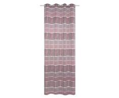 Home Fashion Schlaufenschal Querstreifen Kettenhemd, Polyester, Bordeaux, 245 x 140 cm