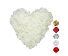 Relaxdays Rosenblätter 3000er Pack, Streudeko für Hochzeit, Valentinstag & Jahrestag, Rosenblüten künstlich, champagner
