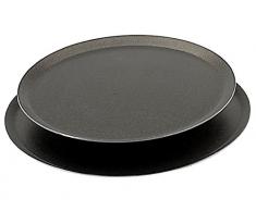 DE BUYER 8136.28 Rundes Pizzablech, Alu Antihaft Choc Rund 28Cm