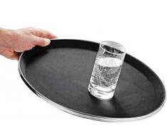 Esmeyer Tablett, Fiberglas/Gummi, Schwarz, 37 x 37 x 3.5 cm