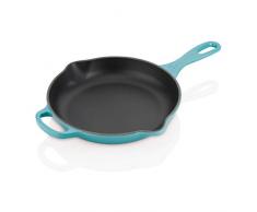 Le Creuset Signature Gusseisen Brat- und Servierpfanne, Rund, Ø 23 cm, Für alle Herdarten inkl. Induktion geeignet, Karibik