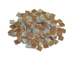 Mosaix 2293028 10 x 10 x 3 mm 70 g 150-tlg. Keramik glasiert Mosaik Fliesen, orange Pastell