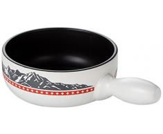 KUHN RIKON 32227 Induktion Berge 23cm Fondue Caquelon, Ton, Weiss/Schwarz, 23 cm