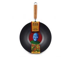 Ken Hom KH331001 Wok, Karbonstahl, Schwarz