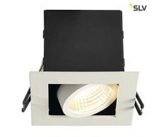 SLV LED Einbaustrahler KADUX, dreh- und schwenkbar | Dimmbare Decken-Lampe zur Beleuchtung innen | LED Spot, Fluter, Deckenstrahler, Deckenleuchte, Einbau-Leuchte | 1-flammig, LED Inside, EEK A-A++